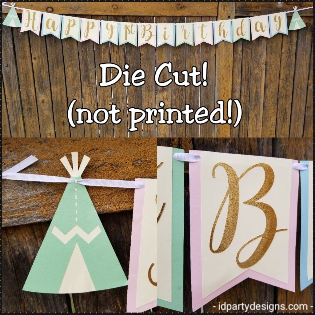 BOHO FEATHER GOLD Glitter Wild One Teepee banner 1st birthday banner