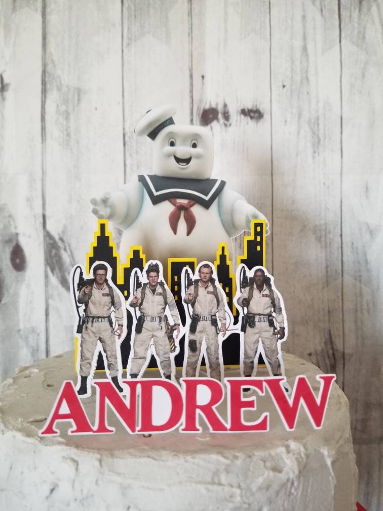 GHOSTBUSTERS CAKE TOPPER Birthday Baby shower Centerpiece I ain't afraid of no ghosts Cake topper Cupcake toppers