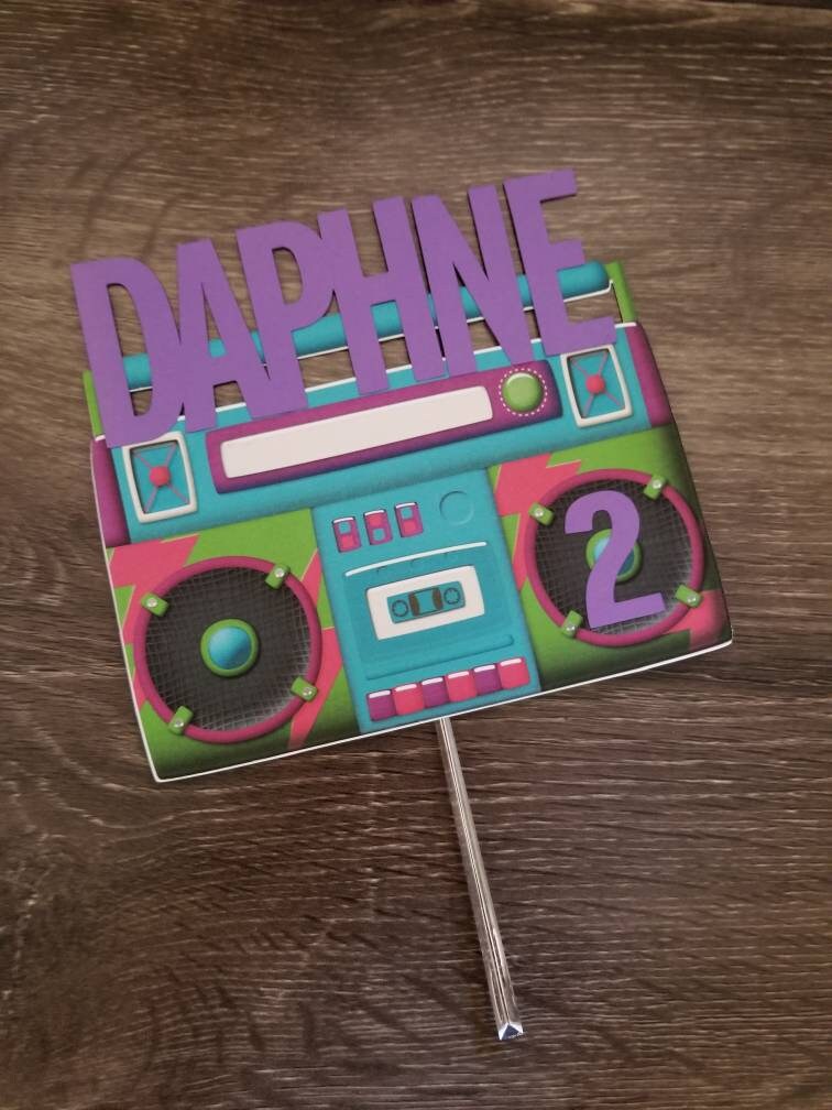 HIP HOP BIRTHDAY Cake Topper Fresh Prince Boom Box 90s Themed I love the 90s