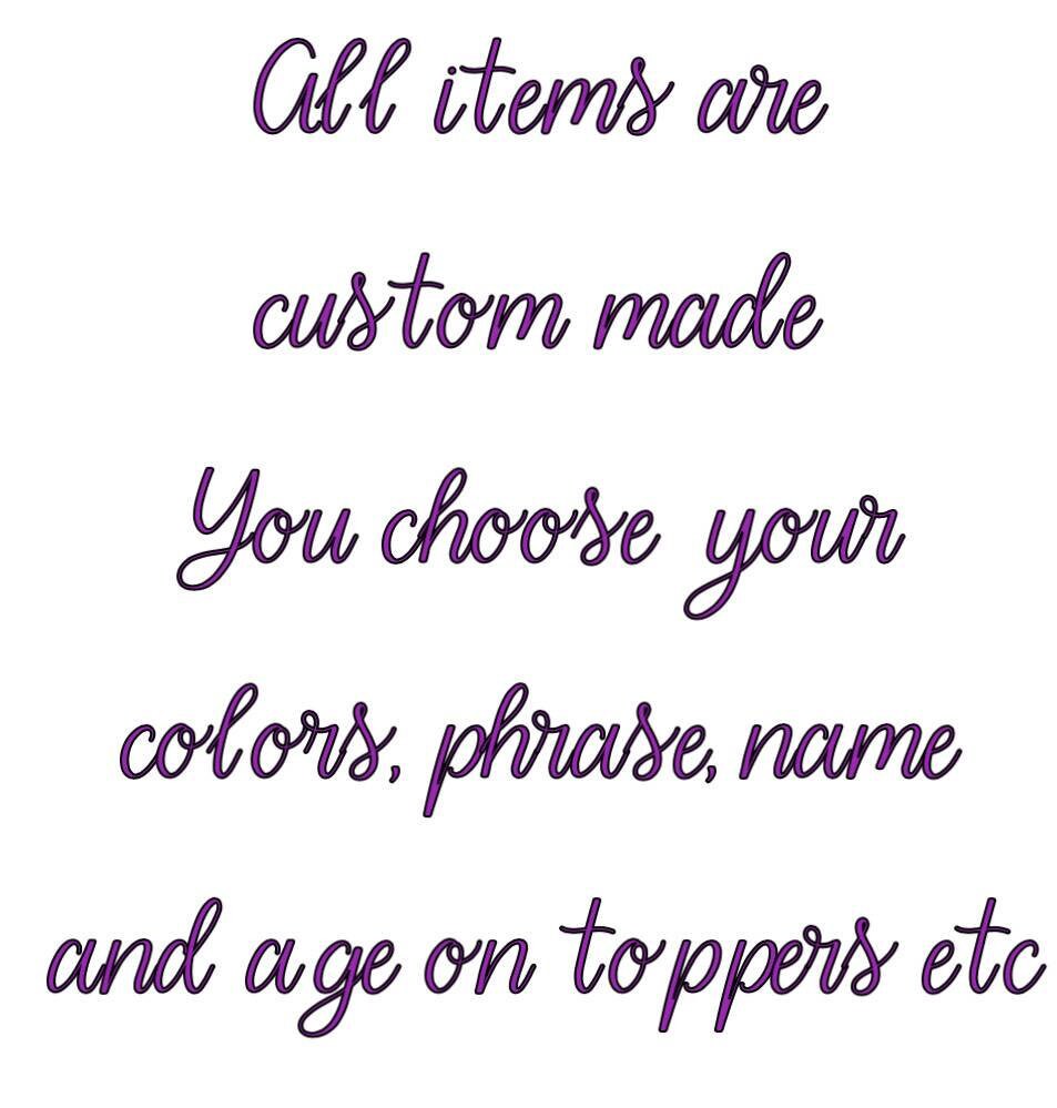CARS LIGHTNING MCQUEEN and Mater Cake Topper  with custom name