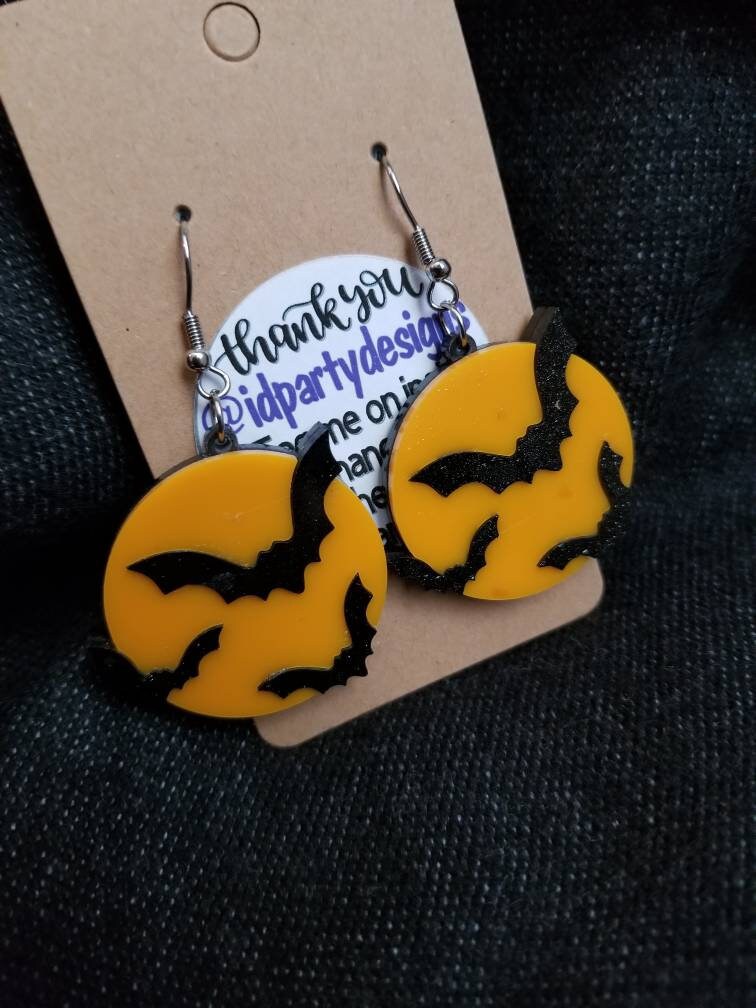 WOOD WORM EARRINGS Sand Beetle Scary Halloween Juice Movie