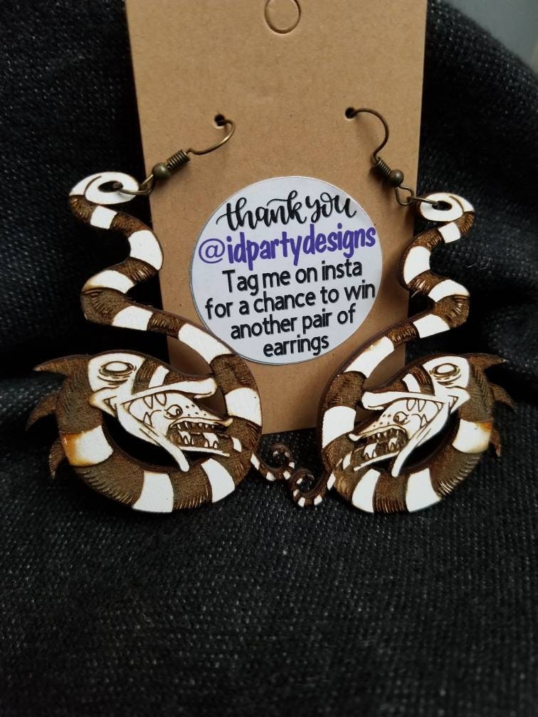 NAME HEART EARRINGS Acrylic Hoop Christmas Valentines Day Birthday