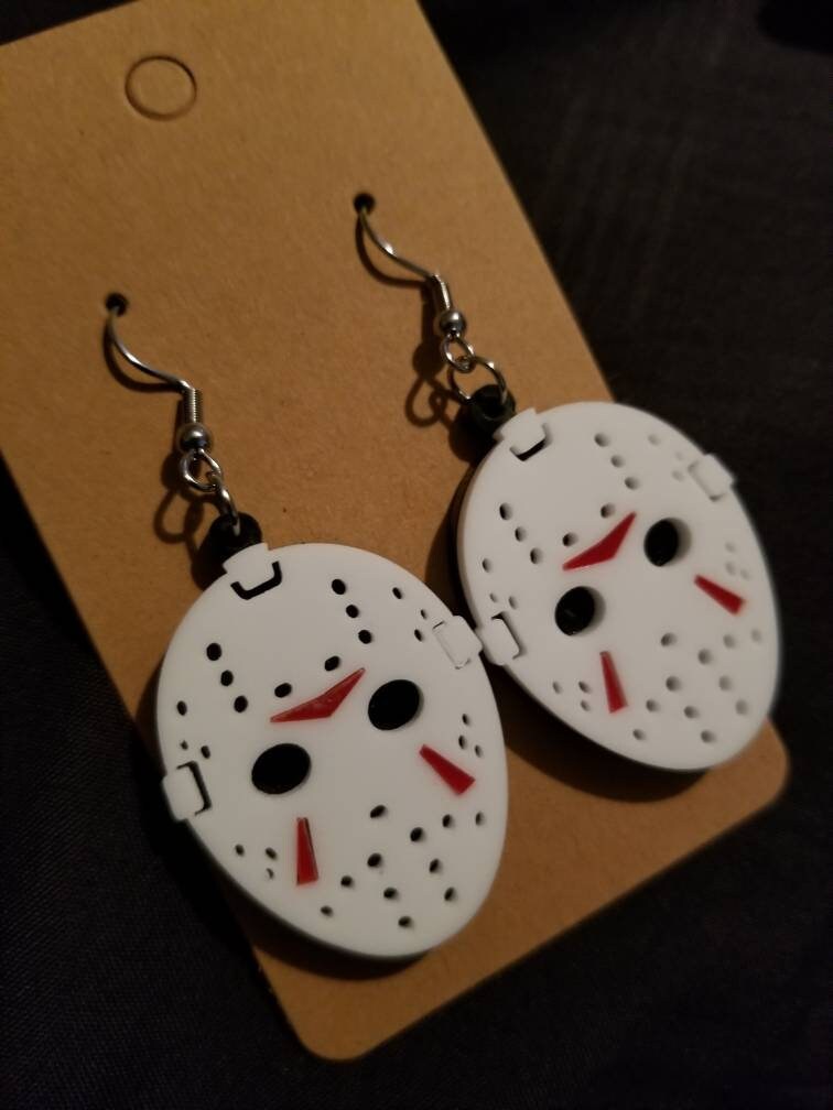 WOOD WORM EARRINGS Sand Beetle Scary Halloween Juice Movie