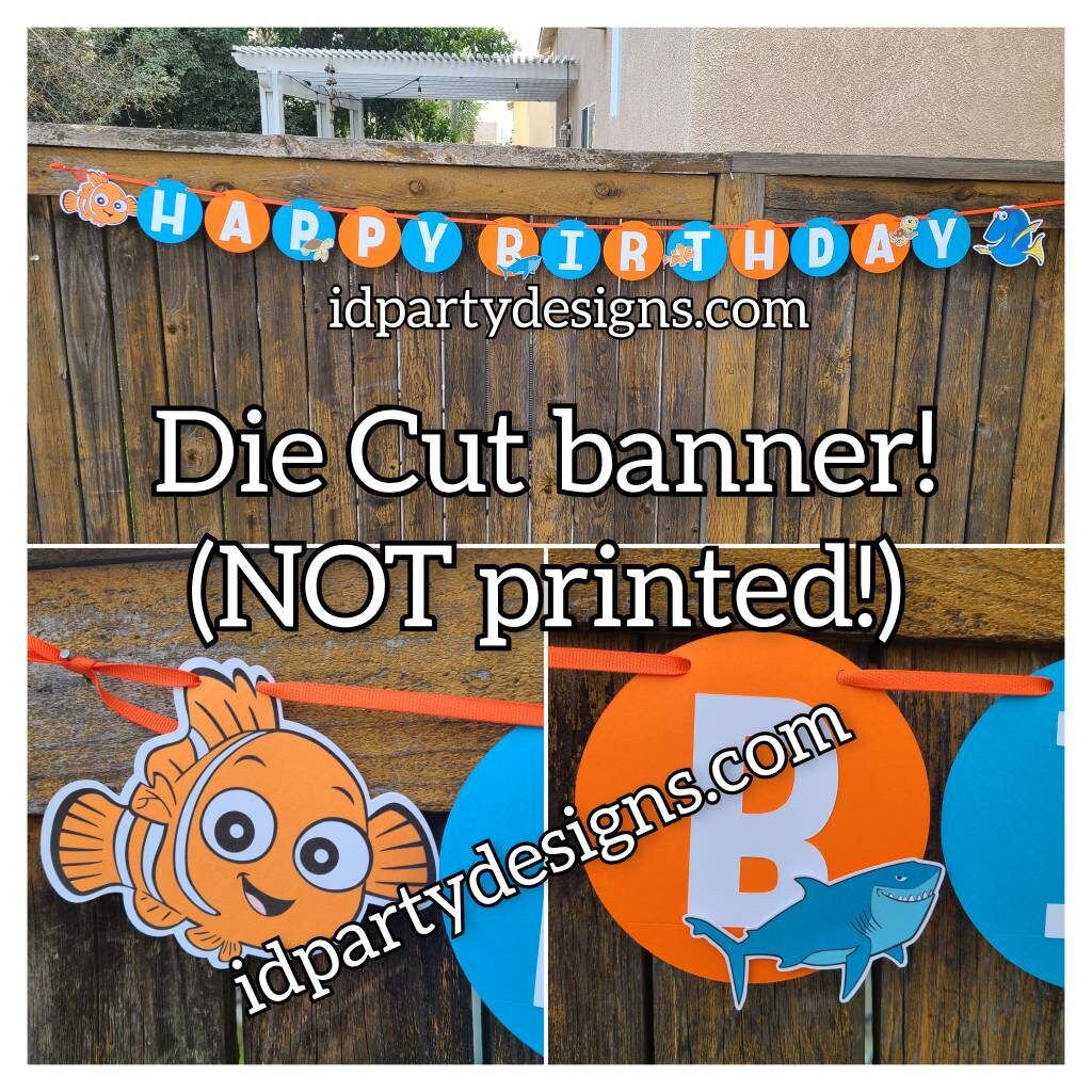 FINDING NEMO DORY Banner Disney Finding Dory Just Keep Swimming Marlin Bruce