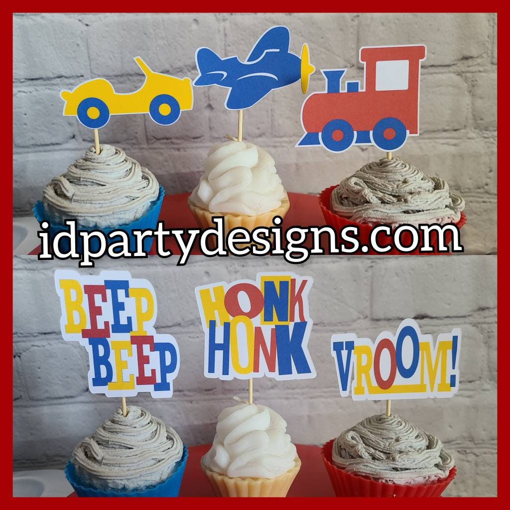 TRANSPORTATION CAKE TOPPER Train Cake Car Cake Trains Planes and Automobiles Birthday Transportation Cake Things That Go