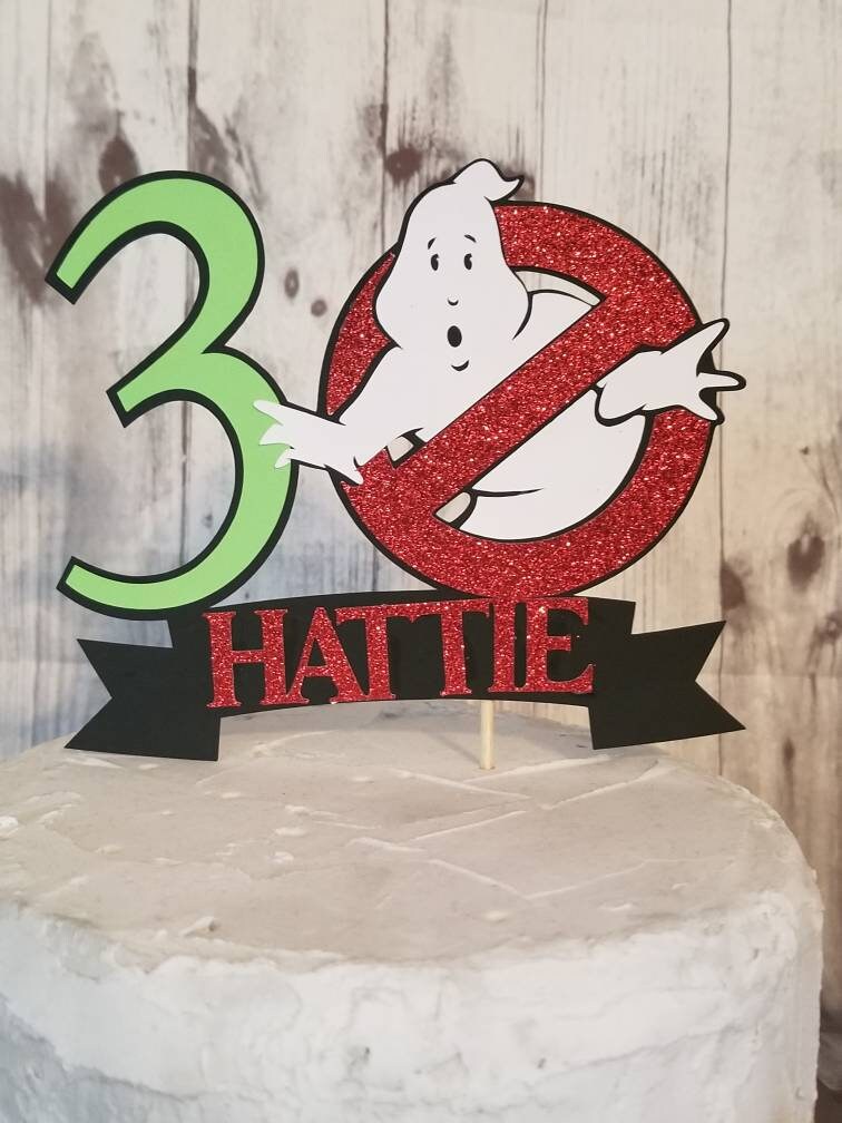 GHOSTBUSTERS CAKE TOPPER Birthday Baby shower Centerpiece I ain't afraid of no ghosts Cake topper Cupcake toppers