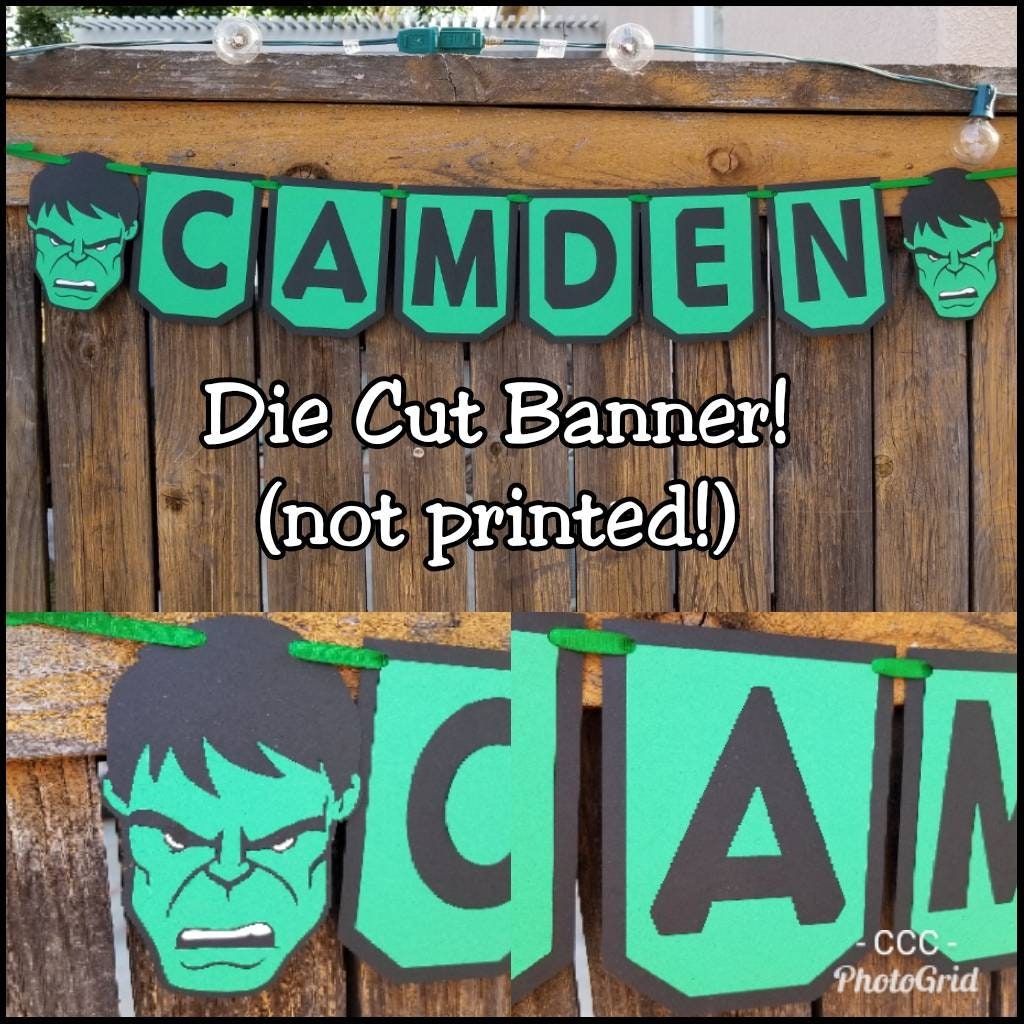 HULK AVENGERS BANNER Spiderman Avengers Birthday Super Hero Decorations Wakanda Forever Black Panther Birthday Captain America