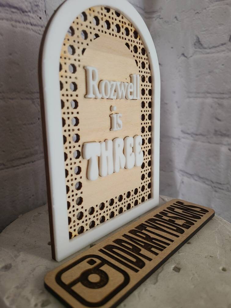 RATTAN CAKE TOPPER 70s  Birthdays Hippie Boho Baby Shower Room Decor Bus Hearts Rainbows Woodstock Flower Child Groovy