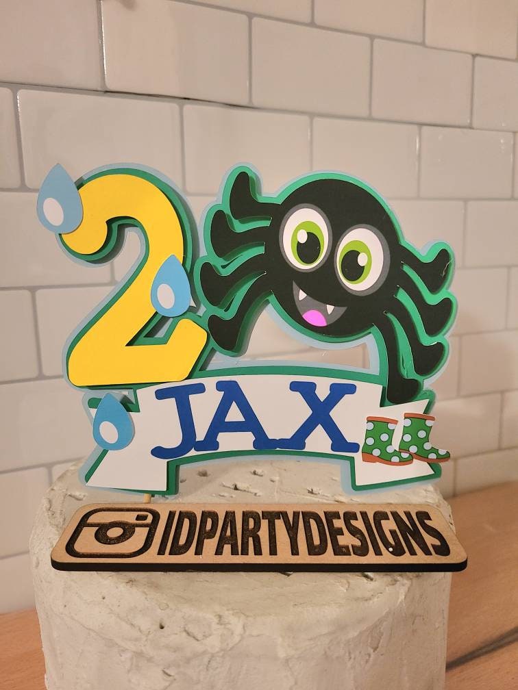 ITSY BITSY SPIDER Cake Topper Nursery Rhymes Birthday Baby Shower