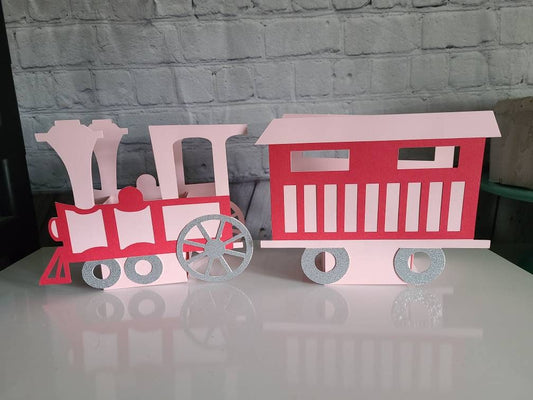 3D TRAIN CENTERPIECE Express Party Christmas Polar Pop Up Train Centerpiece Balloon Holder Train Birthday Train Party Chuga Chuga Two Two