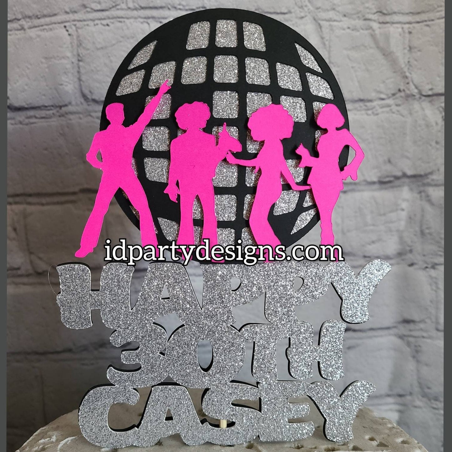 DISCO CAKE TOPPER 60s 70s 70th 60th Dancing Dancer Boogie Nights Boogie Down