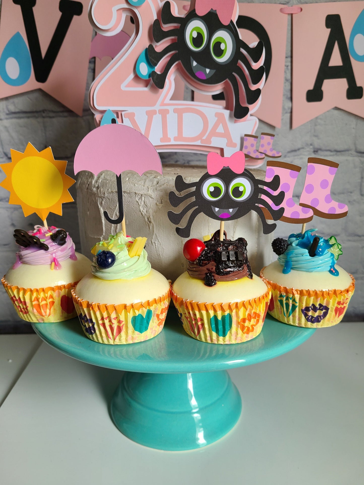 ITSY BITSY SPIDER Banner Nursery Rhymes Birthday Baby Shower