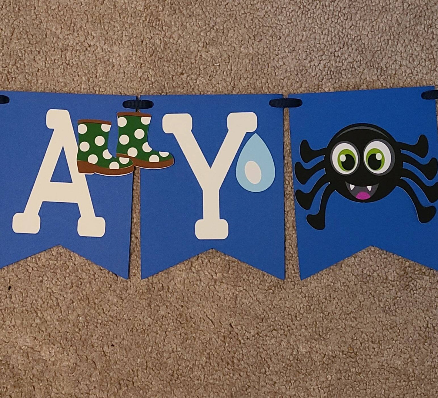 ITSY BITSY SPIDER Rain boots Umbrella Spider Sun Cupcake Toppers Nursery Rhymes