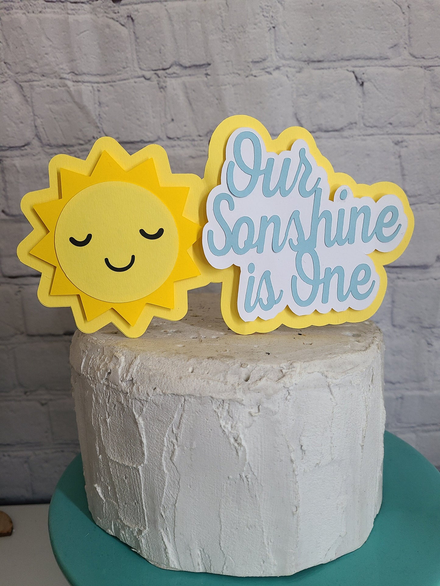 OUR SONSHINE MY Sunshine Sun 1st Birthday my Only Sunshine Cake Topper Banner