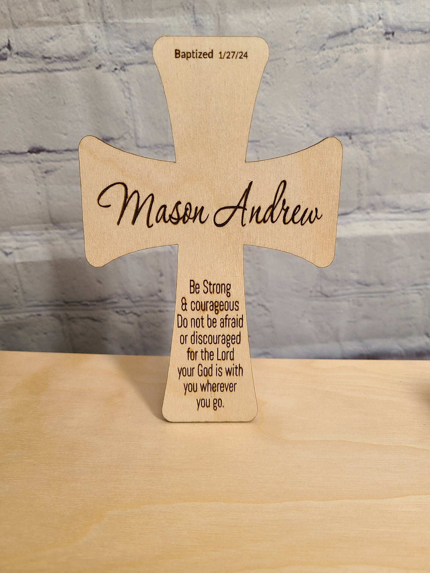 BAPTISM CROSS with NAME and Date Bautizo