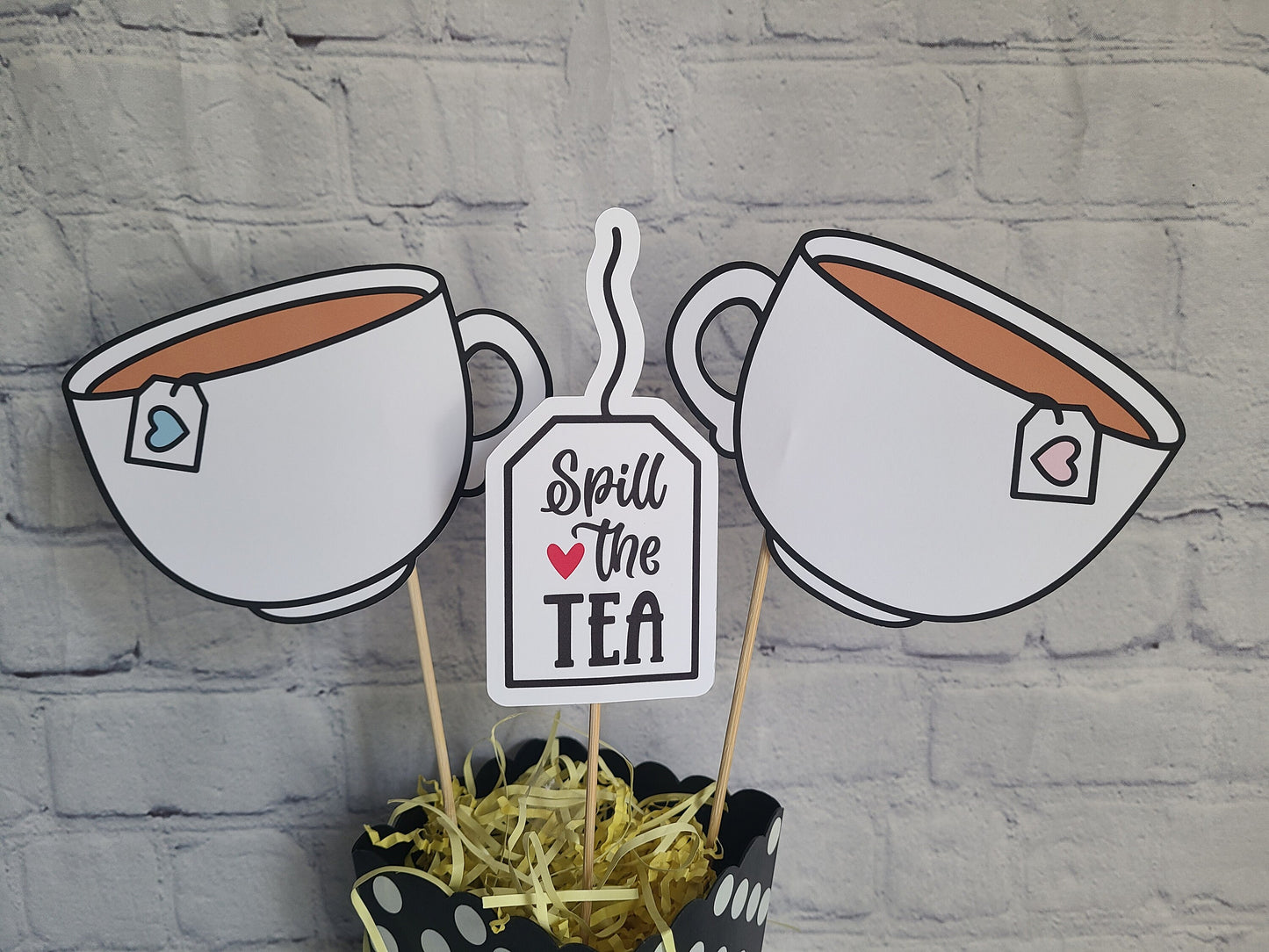 GENDER REVEAL TEA He or She Spill the Tea Reveal Idea